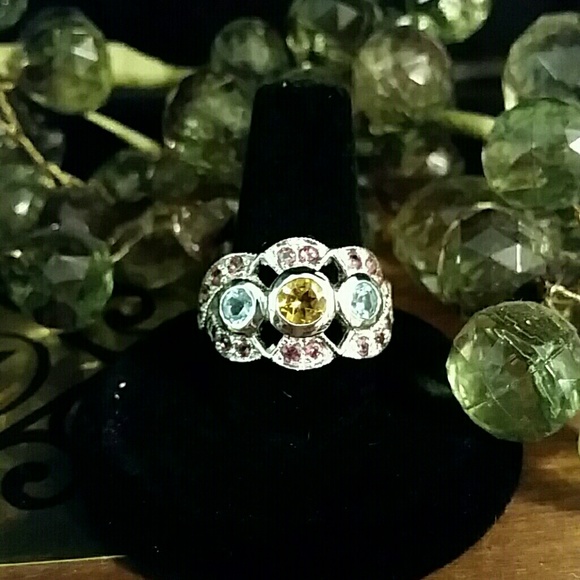 NWOT Solid 925 Sterling Silver Gemstone Ring - Picture 2 of 6